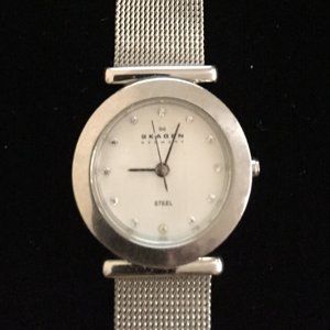 SKAGEN FEMALE SILVER TONE MESH BAND WATCH